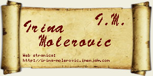 Irina Molerović vizit kartica